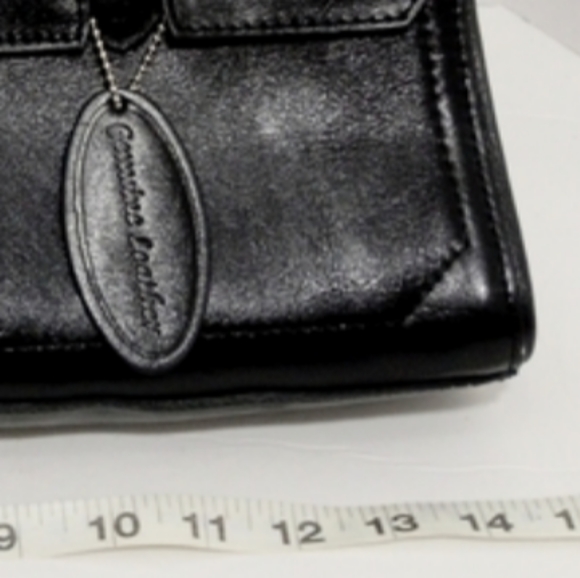 WILSONS GENUINE LEATHER BLACK PURSE SATCHEL WINTER HAND BAG - Picture 5 of 12